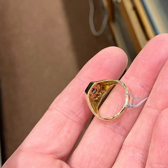 Sapphire And Diamond Gold Ring - Picture 6 of 6